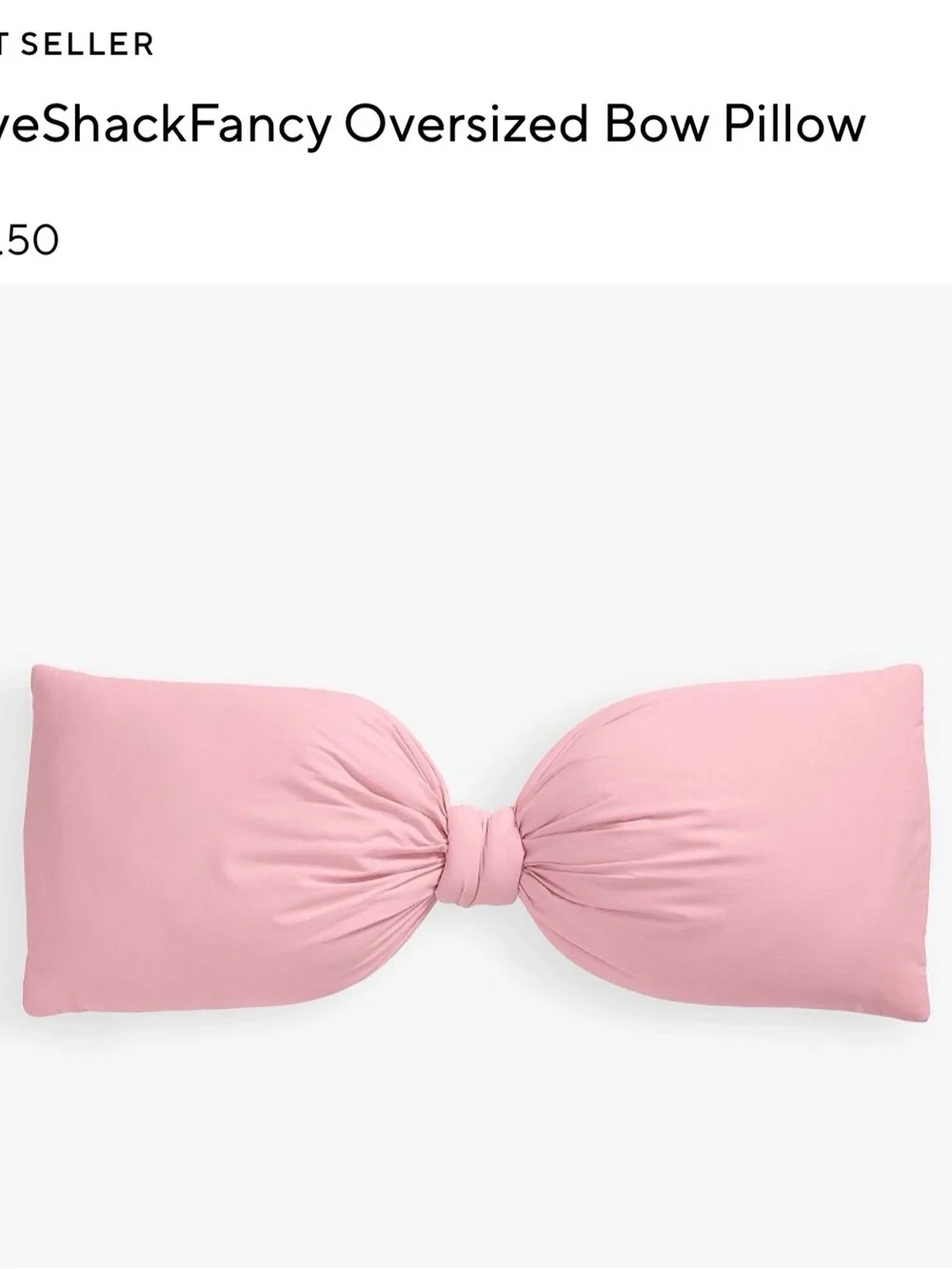 Pottery Barn Teen Oversized Pink Bow Pillow
